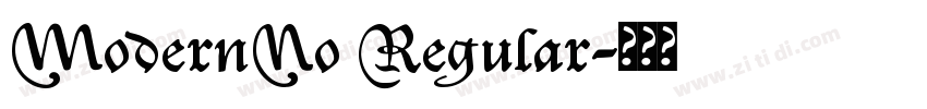 ModernNo Regular字体转换